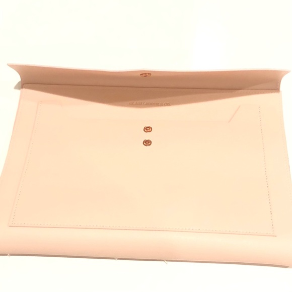Glass Ladder & Co Megan Pink Portfolio Clutch New - Picture 9 of 16